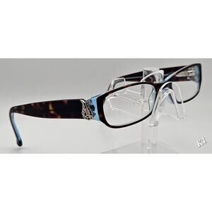 Bulova York Tortoise Blue Eyeglass Frames Womens Vintage Style 49-16-135